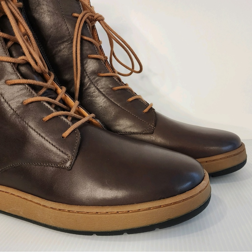 1980 NWOT Genuine Leather Upper&Lining, Lace&Zip Closure Portugal made Booties - Picture 11 of 15